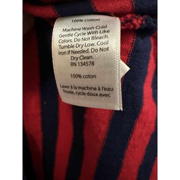 Vineyard Vines Size XS Dress 100% Cotton‎ Knit Red Blue Striped Sheath Nautical - Picture 4 of 7